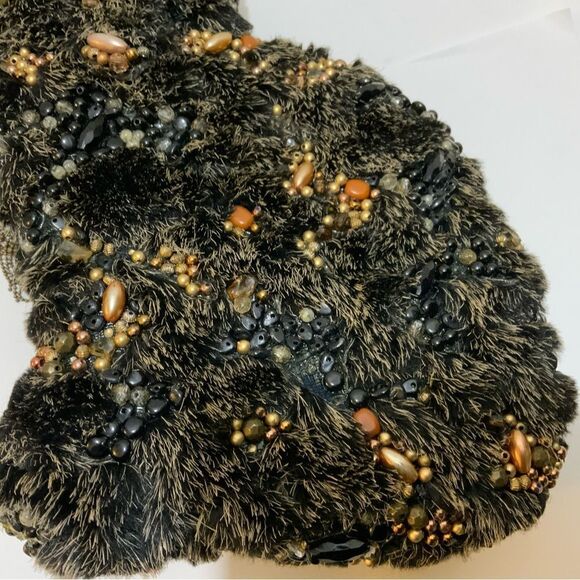 MARY FRANCES Beaded Cat Purse handbag with chain strap - Picture 16 of 16